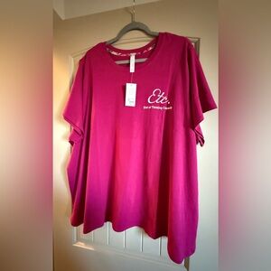 Brand New Lane Bryant Cacique Deep Pink Sleepwear Top Size 26/28